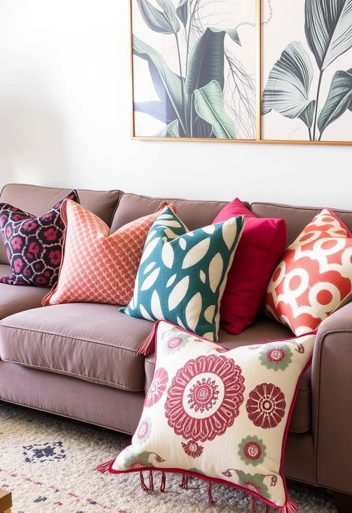 15 Budget-Friendly Living Room Makeover Ideas That Will Transform Your Space! - 10. Incorporate Statement Pillows