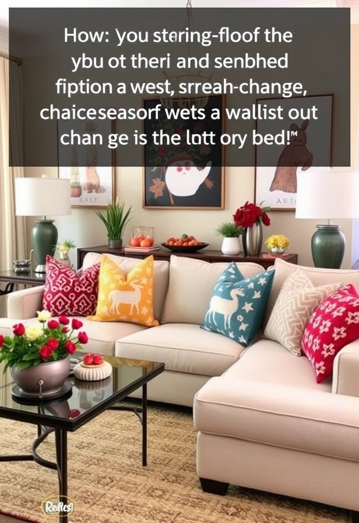 15 Budget-Friendly Living Room Makeover Ideas That Will Transform Your Space! - 14. Create a Seasonal Decor Rotation
