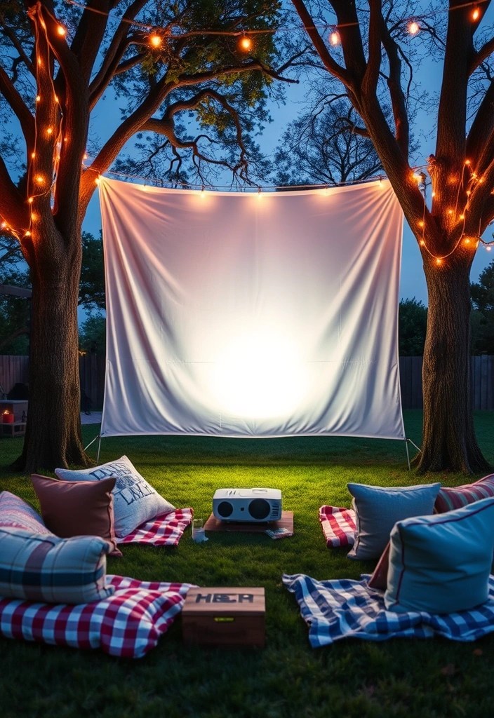 16 Outdoor Decor Ideas That'll Turn Your Backyard Into a Paradise! - 14. Outdoor Movie Setup