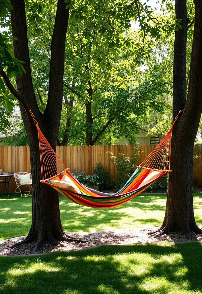 16 Outdoor Decor Ideas That'll Turn Your Backyard Into a Paradise! - 8. Relaxing Hammock Nook