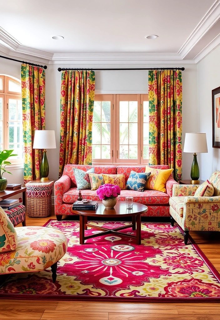 20 Cozy Living Room Ideas That'll Make You Never Want to Leave Home Again! - 16. Playful Patterns