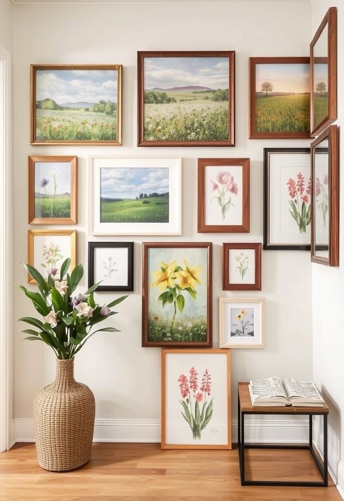 14 Welcoming Spring Entryway Decor Ideas to Impress Your Guests! - 4. Seasonal Artwork