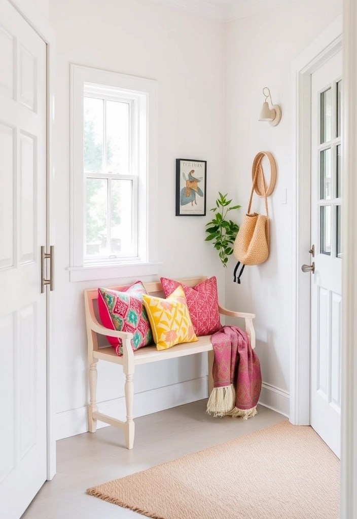 14 Welcoming Spring Entryway Decor Ideas to Impress Your Guests! - 5. Bright Colored Accents