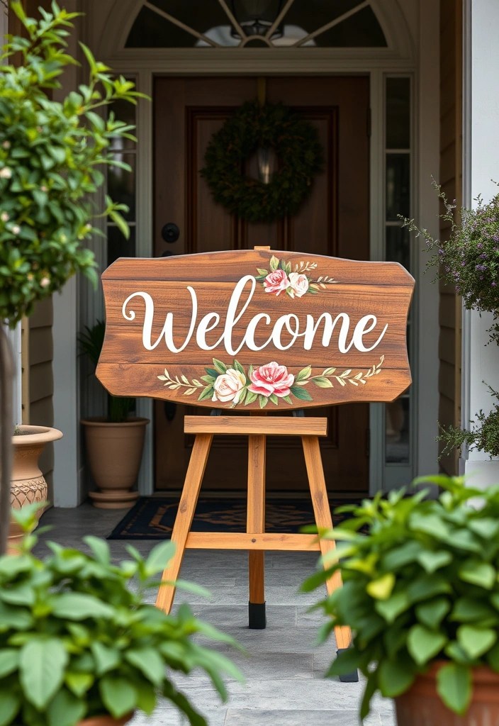 14 Welcoming Spring Entryway Decor Ideas to Impress Your Guests! - 8. Welcome Signs