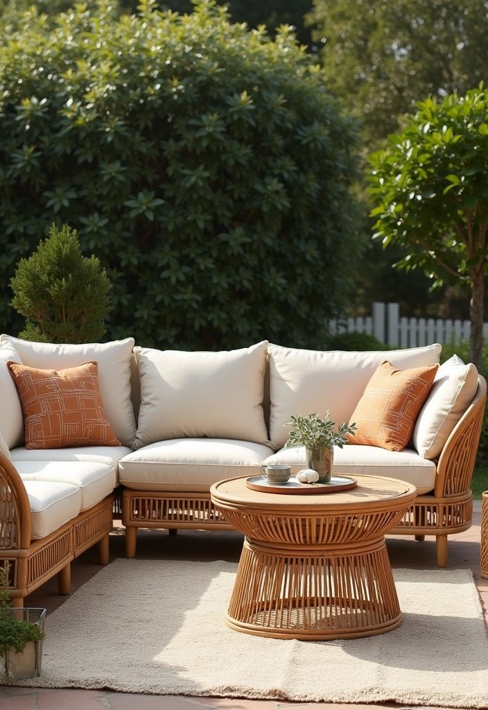 15 Patio Furniture Ideas That'll Transform Your Outdoor Space into a Cozy Oasis (You'll Love #7!) - 1. Chic Rattan Lounge Set