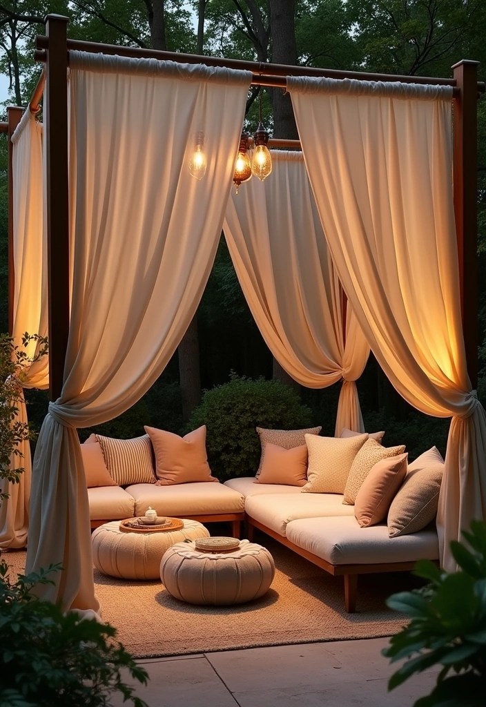 15 Patio Furniture Ideas That'll Transform Your Outdoor Space into a Cozy Oasis (You'll Love #7!) - 13. Canopy Lounge Area