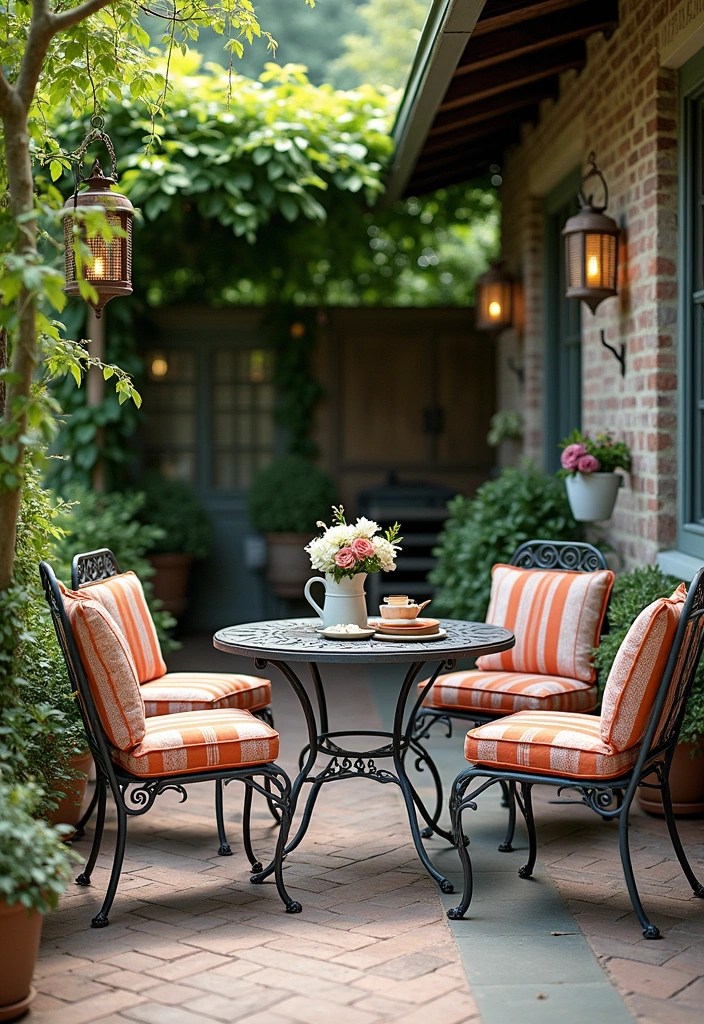 15 Patio Furniture Ideas That'll Transform Your Outdoor Space into a Cozy Oasis (You'll Love #7!) - 6. Vintage Charm with Metal Furniture