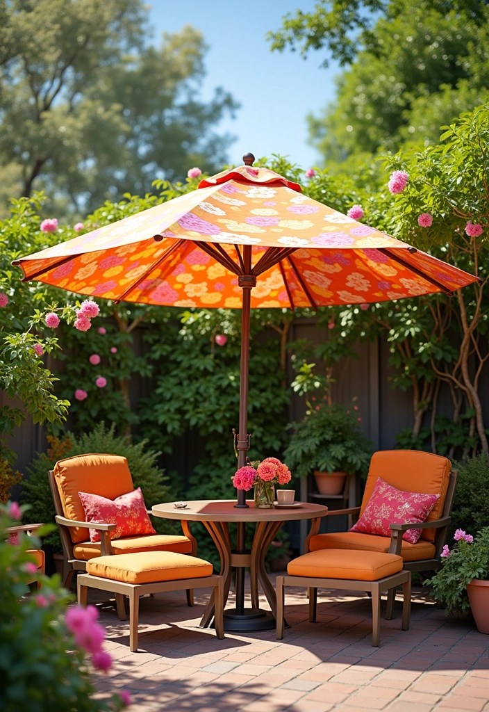 15 Patio Furniture Ideas That'll Transform Your Outdoor Space into a Cozy Oasis (You'll Love #7!) - 9. Colorful Patio Umbrellas
