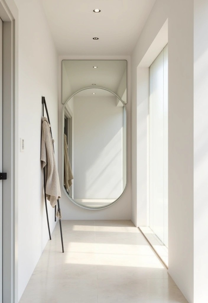 18 Simple Minimalist Home Ideas That'll Clear Your Mind and Space! - 13. Incorporate Minimalist Mirrors