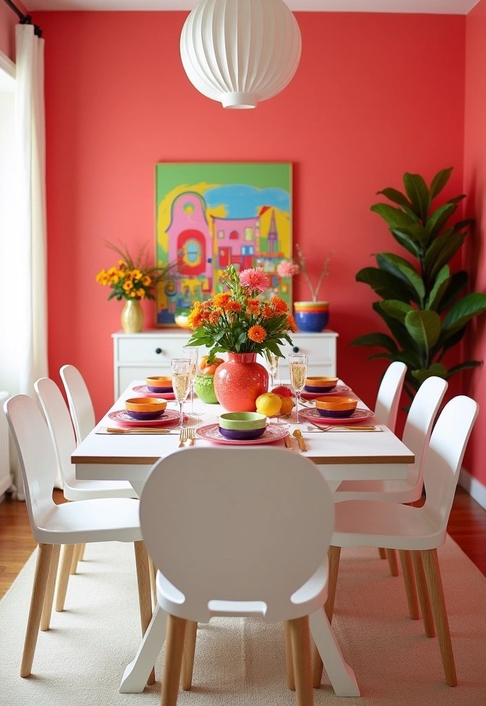 19 Elegant Dining Room Color Trends That’ll Wow Your Guests (Don’t Miss #4!) - 10. Bold Coral