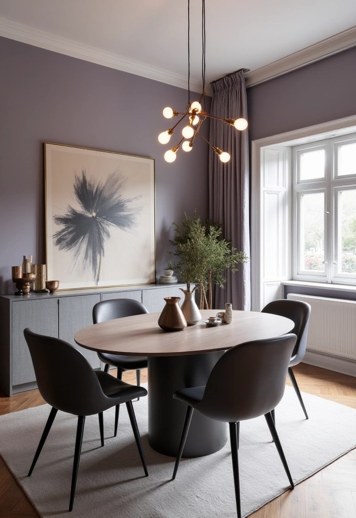 19 Elegant Dining Room Color Trends That’ll Wow Your Guests (Don’t Miss #4!) - 15. Lavender Gray