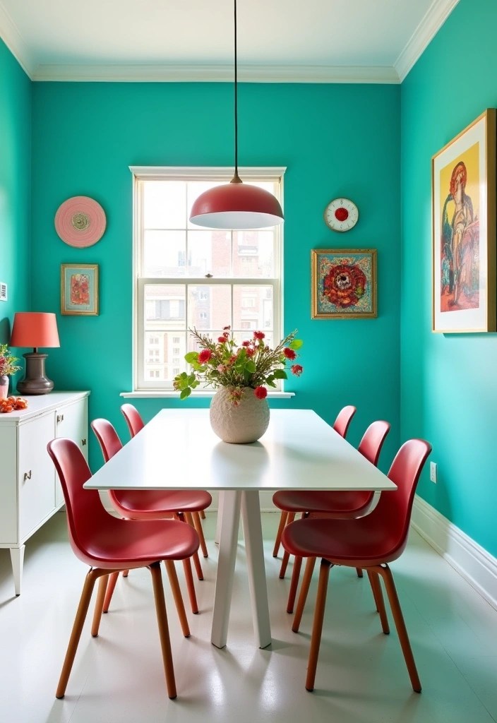 19 Elegant Dining Room Color Trends That’ll Wow Your Guests (Don’t Miss #4!) - 18. Bright Teal