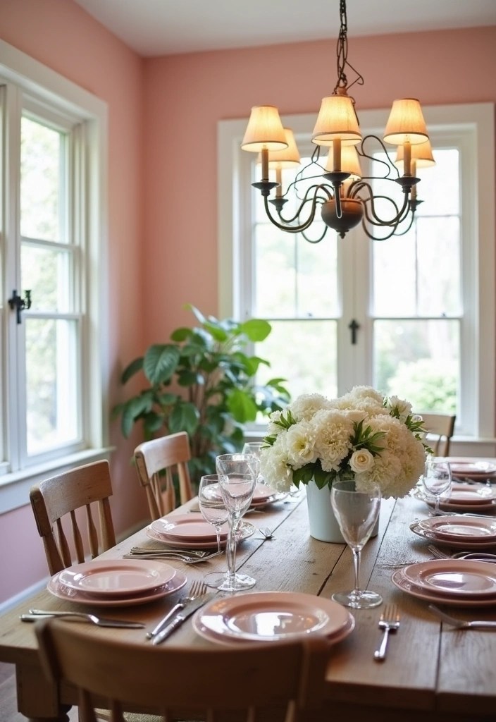 19 Elegant Dining Room Color Trends That’ll Wow Your Guests (Don’t Miss #4!) - 2. Soft Blush Pink