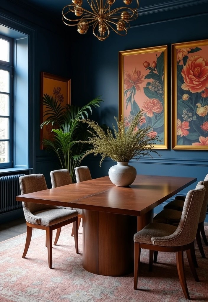 19 Elegant Dining Room Color Trends That’ll Wow Your Guests (Don’t Miss #4!) - 3. Timeless Navy Blue