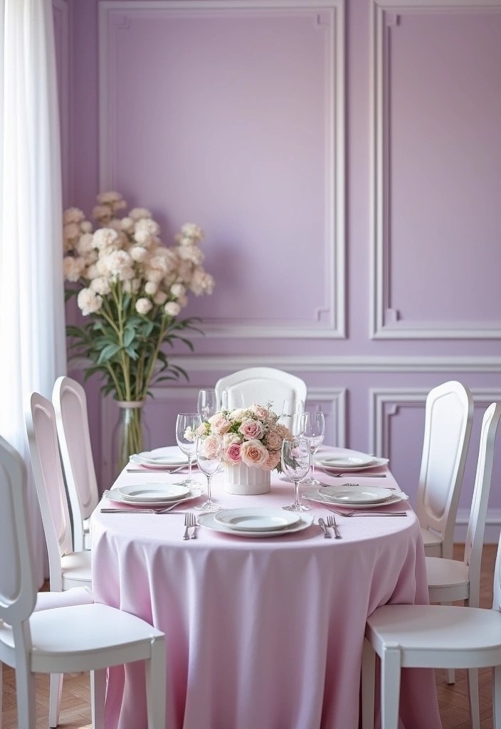 19 Elegant Dining Room Color Trends That’ll Wow Your Guests (Don’t Miss #4!) - 9. Soft Lavender