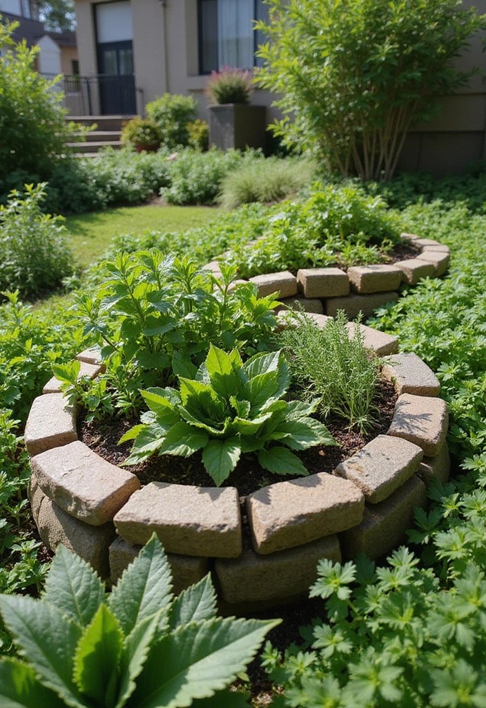 10 Brilliant Small Garden Ideas for City Dwellers (Your Neighbors Will Be Jealous of #2!) - 3. Herb Spirals: Culinary and Aesthetic Delight
