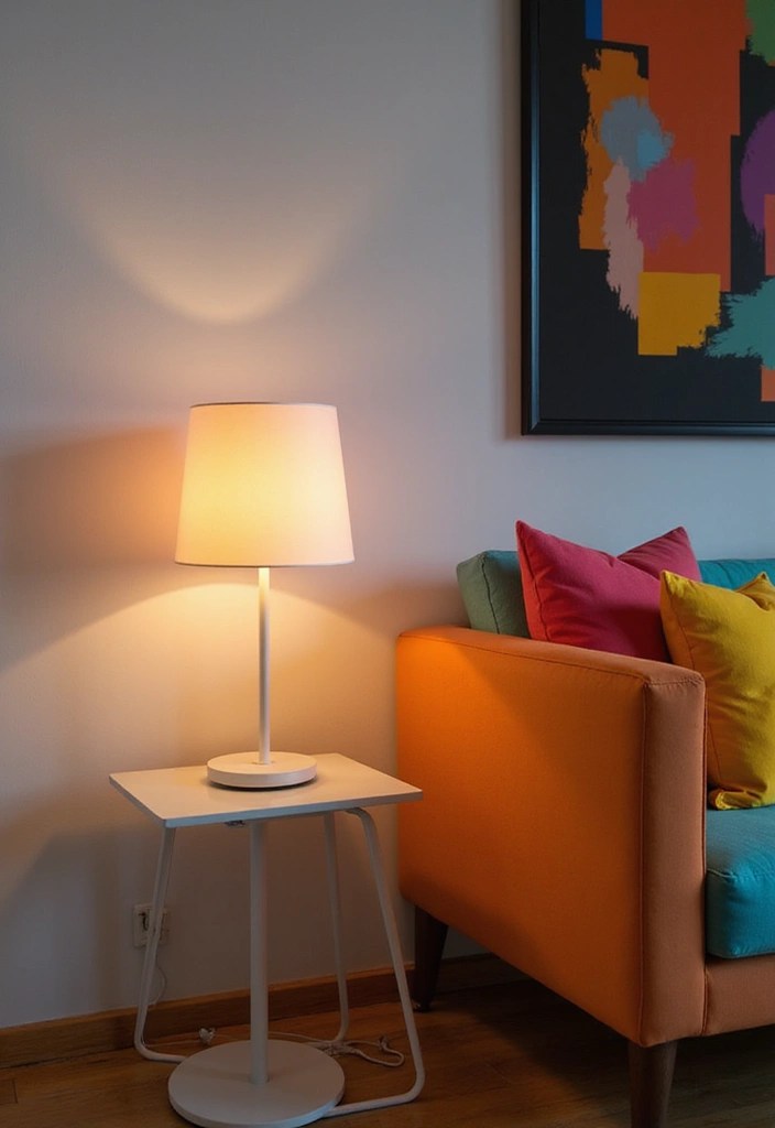 10 Stylish Minimalist Lamps That Will Transform Your Space! - 10. The Impact of Color in Minimalist Lighting