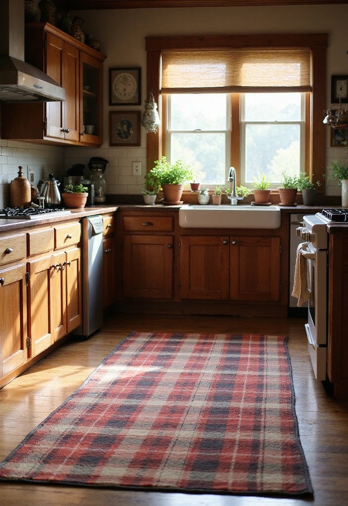 10 Textured Rug Ideas That Bring Instant Warmth and Comfort to Any Room! - 6. Rustic Farmhouse Rugs for Cozy Charm