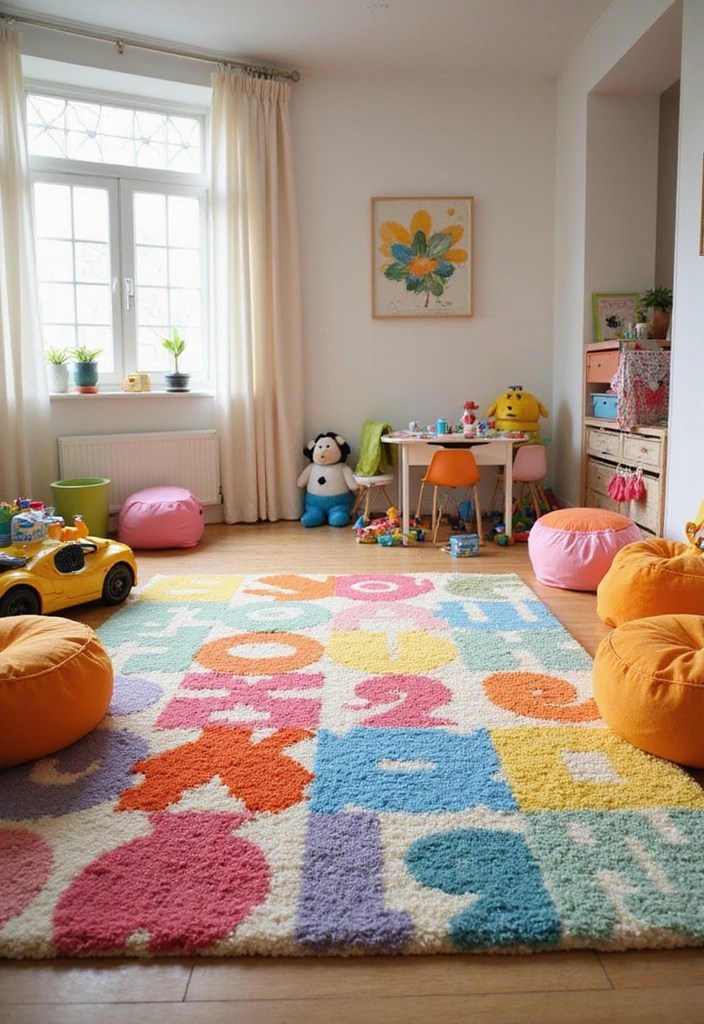 10 Textured Rug Ideas That Bring Instant Warmth and Comfort to Any Room! - 7. Colorful Kids’ Rugs for Playful Spaces