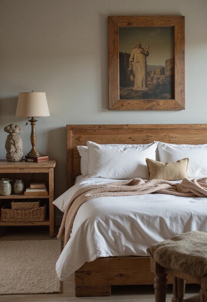 12 Spring Bedroom Inspirations That Will Transform Your Space into a Cozy Retreat! - 4. Natural Elements: Wood and Stone Accents