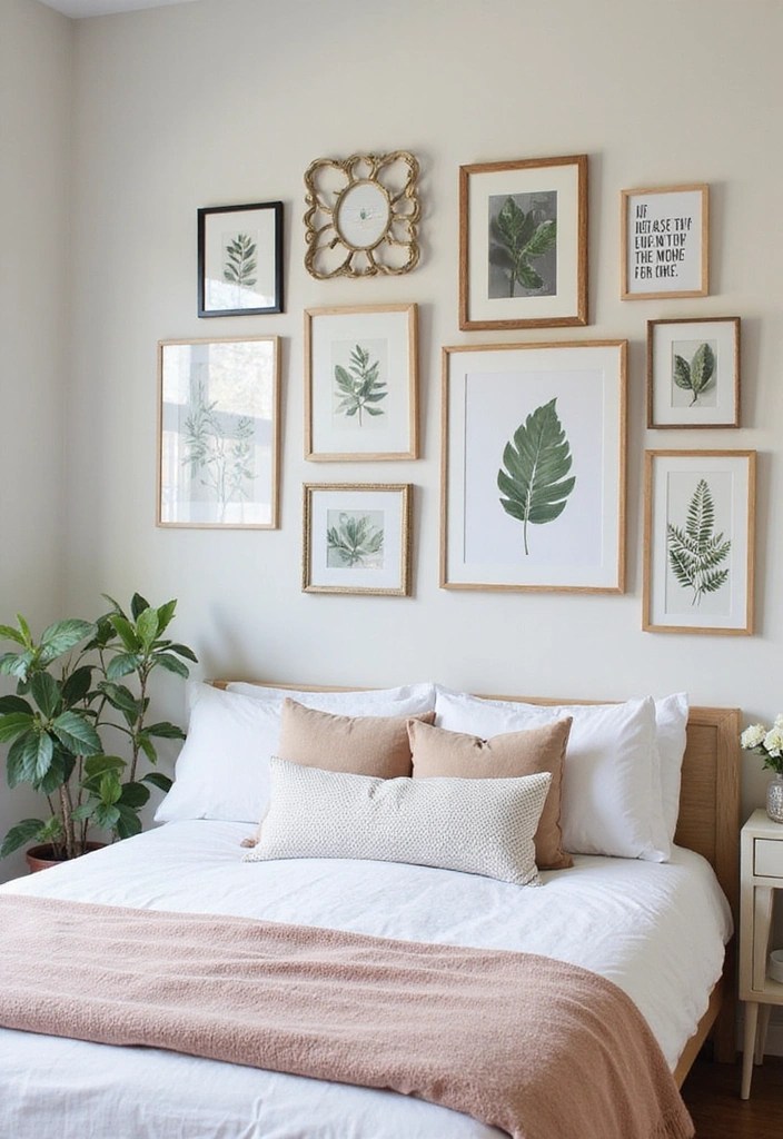 12 Spring Bedroom Inspirations That Will Transform Your Space into a Cozy Retreat! - 8. Creative Wall Art: Personal Touches