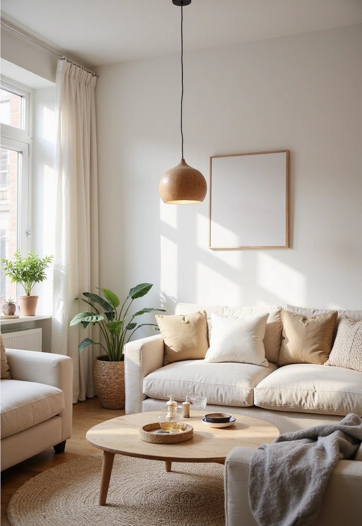 12 Stylish Scandinavian Spring Living Room Ideas That Will Transform Your Space! - 10. Statement Lighting Fixtures
