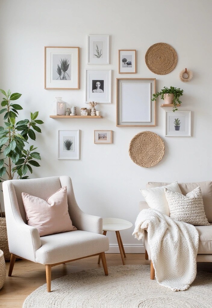 12 Stylish Scandinavian Spring Living Room Ideas That Will Transform Your Space! - 5. Artful Wall Decor