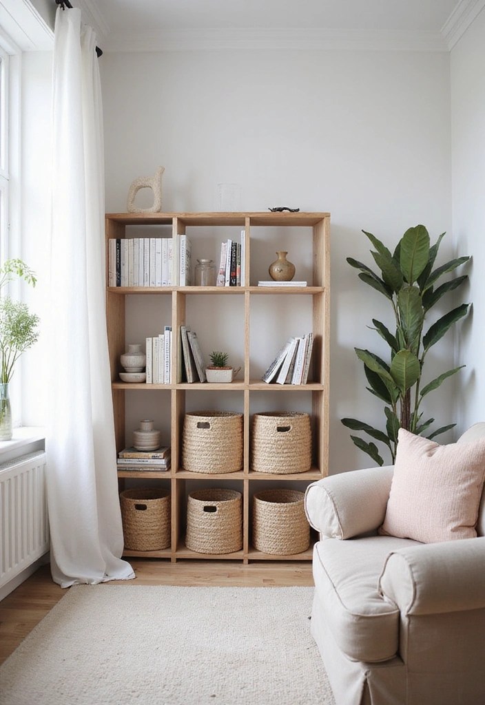 12 Stylish Scandinavian Spring Living Room Ideas That Will Transform Your Space! - 9. Functional Storage Solutions