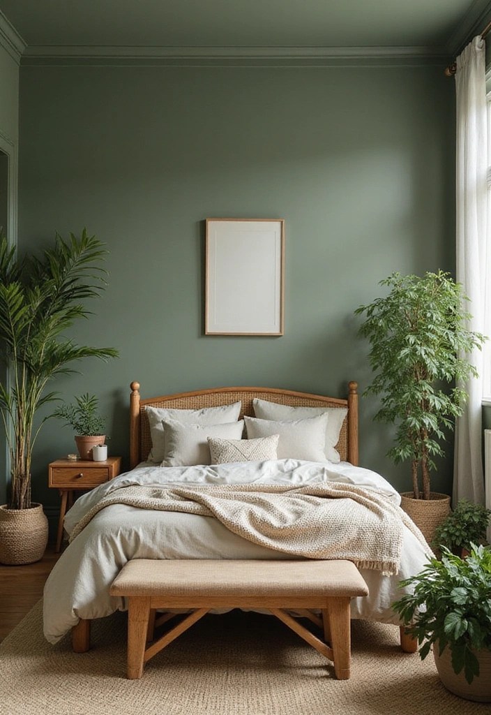 12 Vibrant Color Schemes to Brighten Up Your Bedroom (Warning: #7 Is Bold!) - 3. Nature's Touch: Sage Green and Earthy Brown