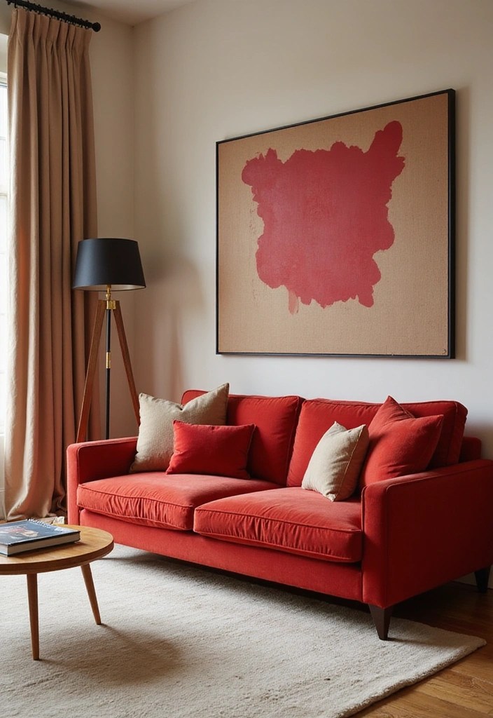 12 Vibrant Spring Color Ideas to Instantly Freshen Up Your Home! - 10. Bold Red and Soft Beige