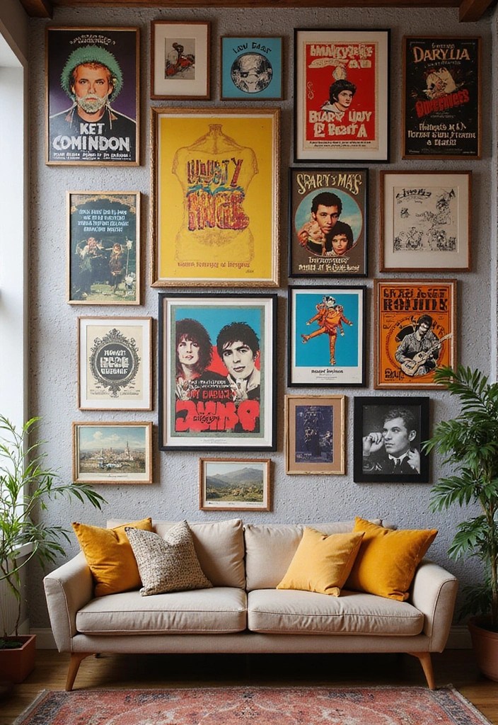 12 Vintage Home Decor Ideas That Will Add Timeless Charm to Your Space! - 2. Retro Wall Art