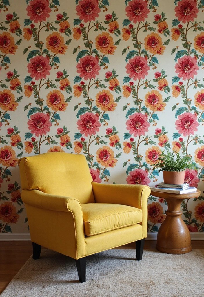 12 Vintage Home Decor Ideas That Will Add Timeless Charm to Your Space! - 9. Retro Wallpaper