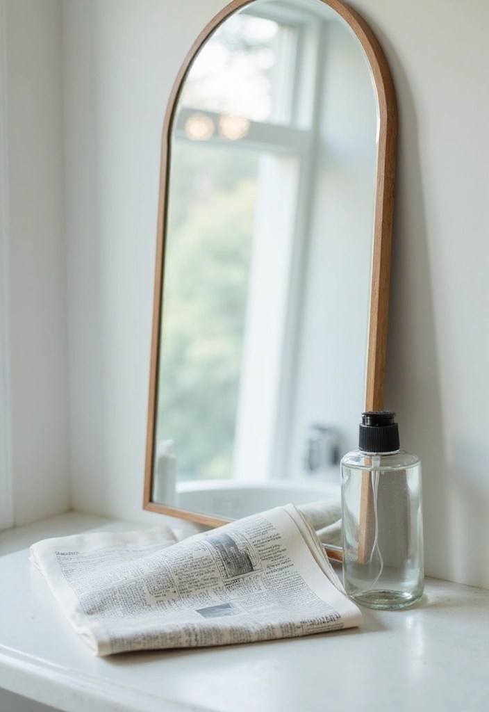 14 Genius Spring Bathroom Cleaning Tips You Wish You Knew Sooner! - 12. Clean Your Mirrors with Newspaper