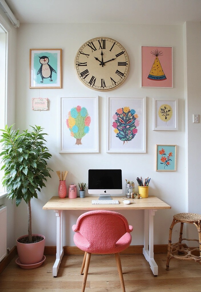 14 Small Home Office Ideas That Maximize Creativity in Tiny Spaces (You'll Love #9!) - 10. Add a Touch of Whimsy