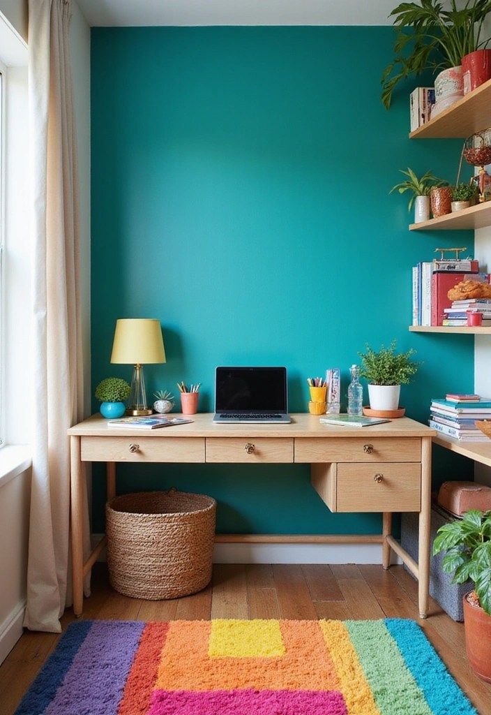 14 Small Home Office Ideas That Maximize Creativity in Tiny Spaces (You'll Love #9!) - 3. Play with Color
