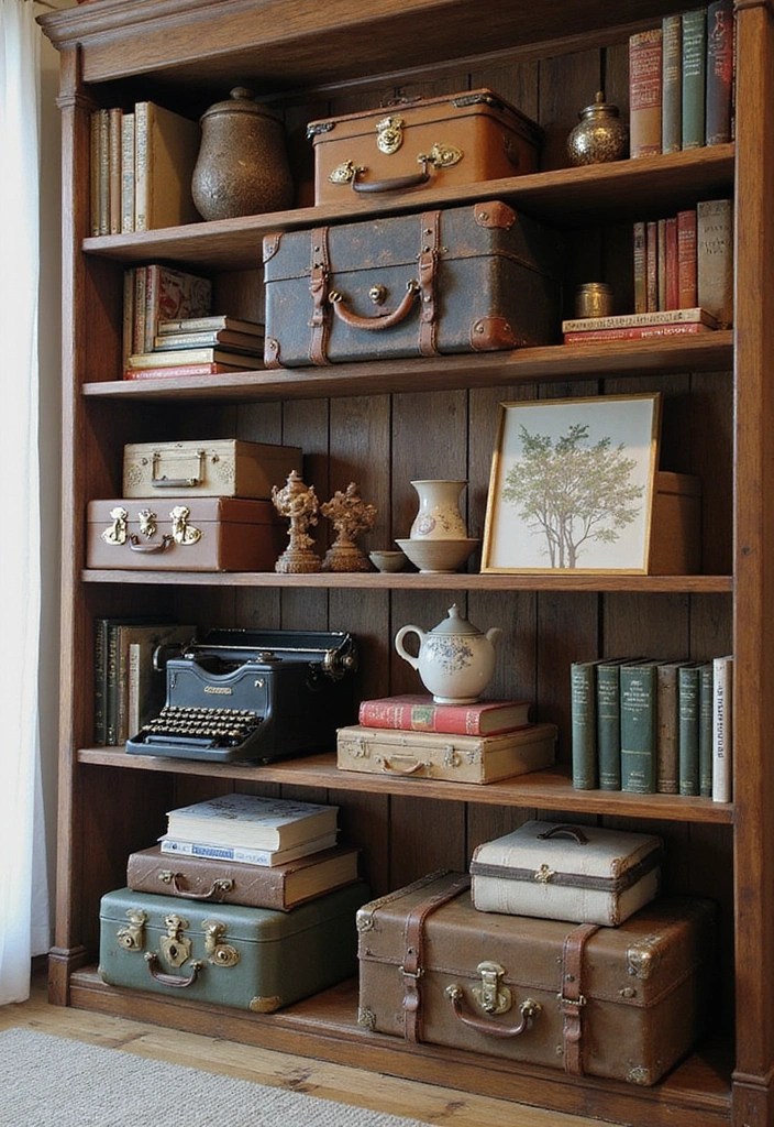 15 Bookcase Hacks to Transform Your Space into a Stylish Storage Haven! - 12. Repurpose Unused Items as Decor