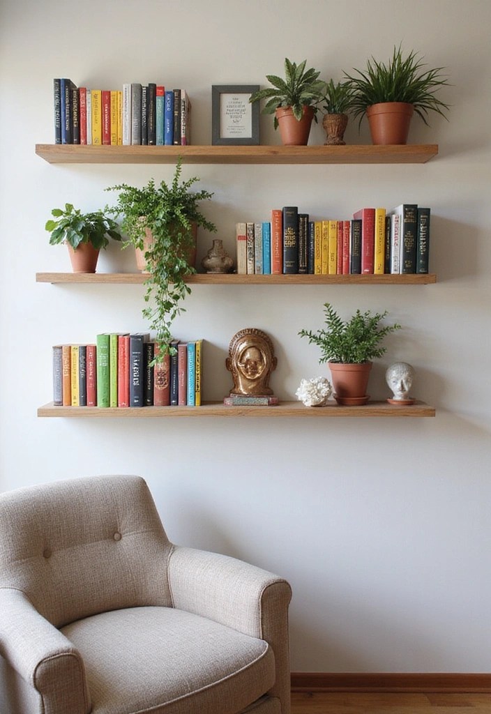 15 Chic Book Storage Ideas That Maximize Space and Style (Check Out #9!) - 1. Floating Shelves: The Invisible Magic
