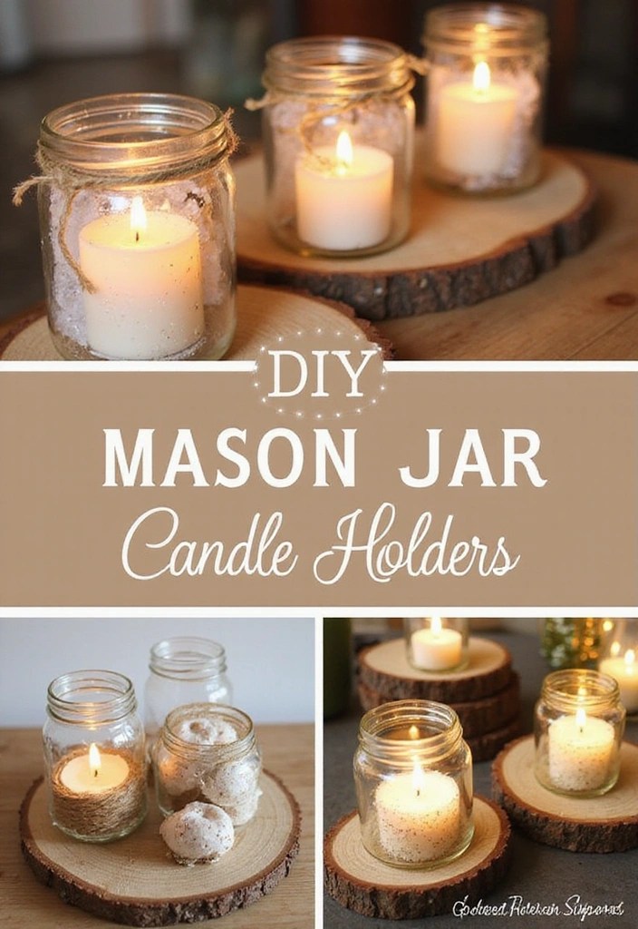 15 DIY Home Decor Projects That'll Transform Your Space in Minutes! - 10. Charming DIY Candle Holders