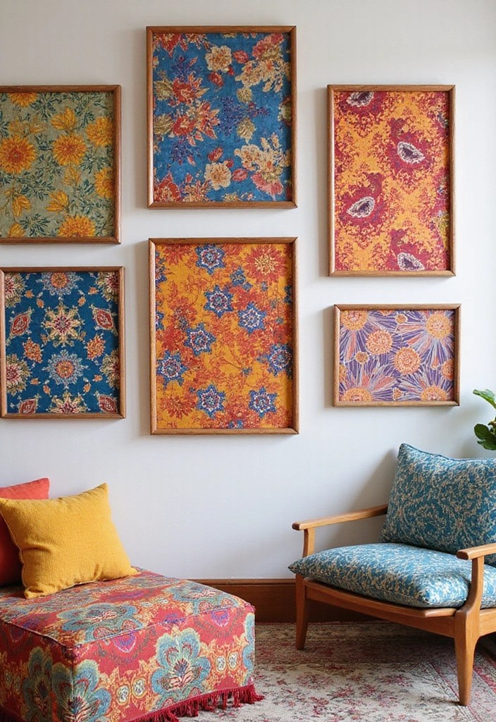15 DIY Home Decor Projects That'll Transform Your Space in Minutes! - 5. Stylish Fabric Wall Art