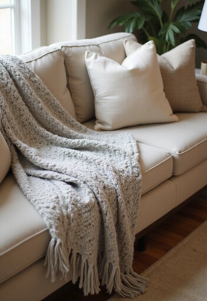 15 DIY Home Decor Projects That'll Transform Your Space in Minutes! - 7. Cozy Knit Throw Blankets