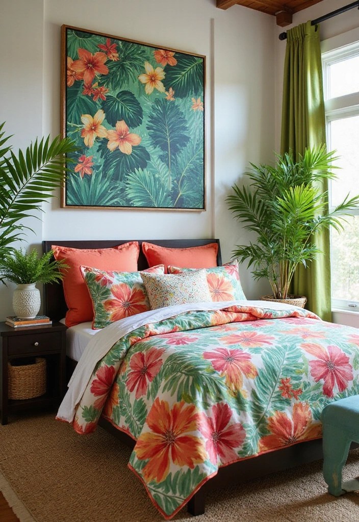 15 Dreamy Bedroom Makeovers Under $100 (Wait Until You See #7!) - 11. Tropical Paradise