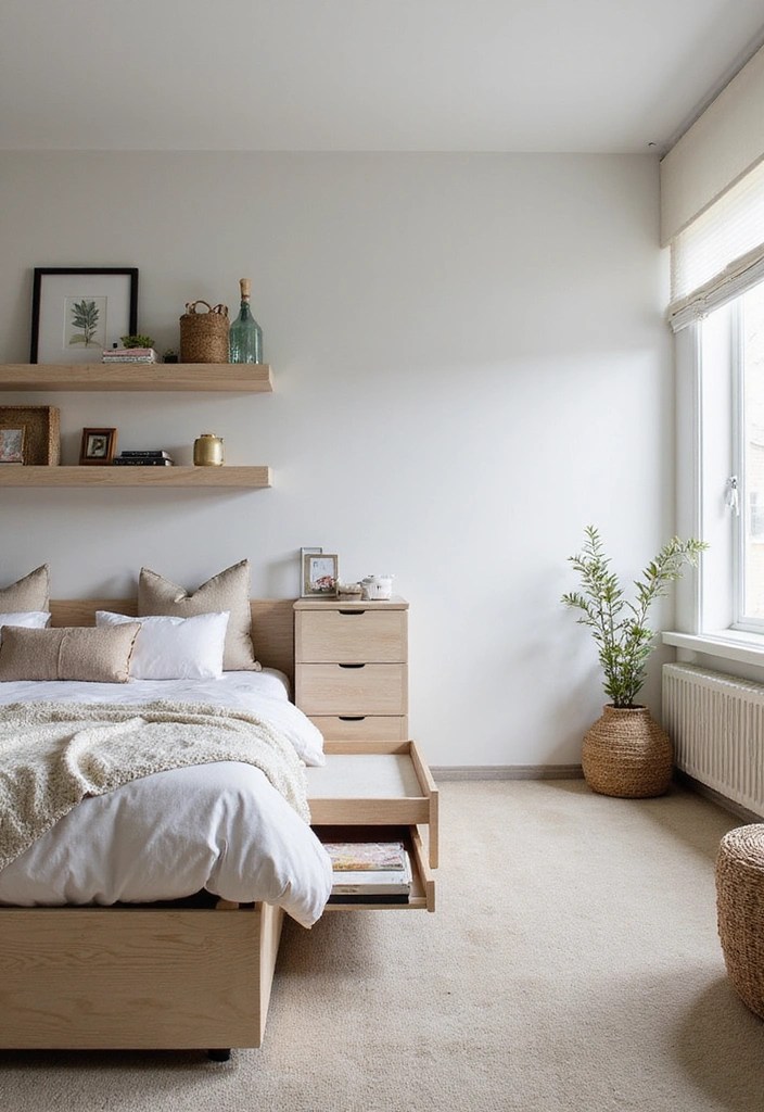 15 Dreamy Bedroom Makeovers Under $100 (Wait Until You See #7!) - 14. Smart Storage Solutions