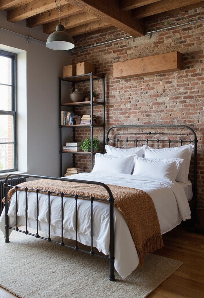 15 Dreamy Bedroom Makeovers Under $100 (Wait Until You See #7!) - 8. Industrial Chic