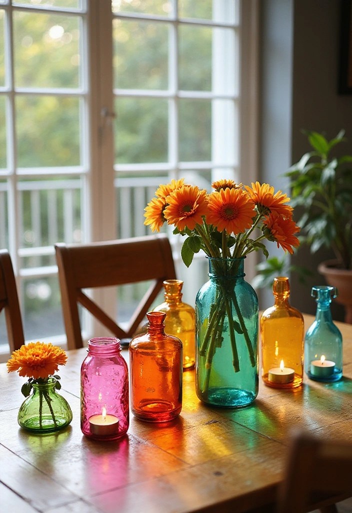 15 Eco-Friendly Decor Ideas That'll Make Your Home Shine! (Can You Believe #3?!) - 12. Upcycled Glass Decor