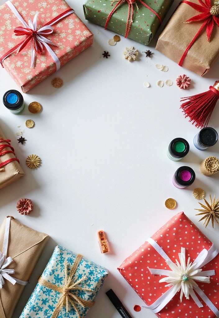 15 Fun Holiday Crafts to Brighten Up Your Home (You Won't Believe How Easy #7 Is!) - 12. Holiday Gift Wrap Station