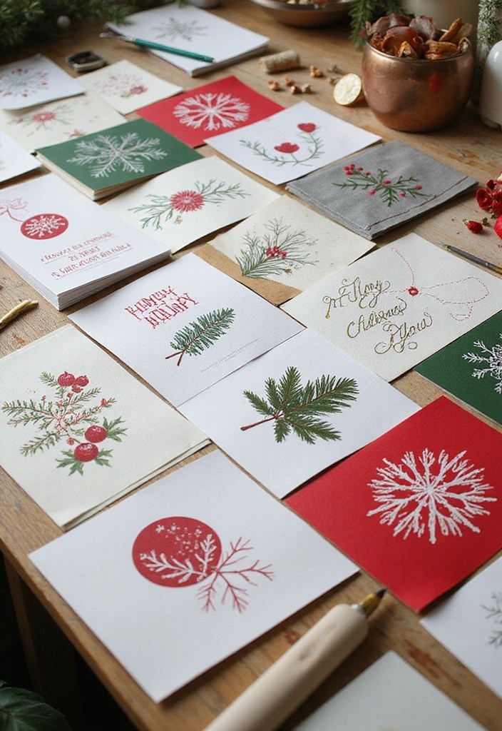 15 Fun Holiday Crafts to Brighten Up Your Home (You Won't Believe How Easy #7 Is!) - 14. DIY Holiday Cards