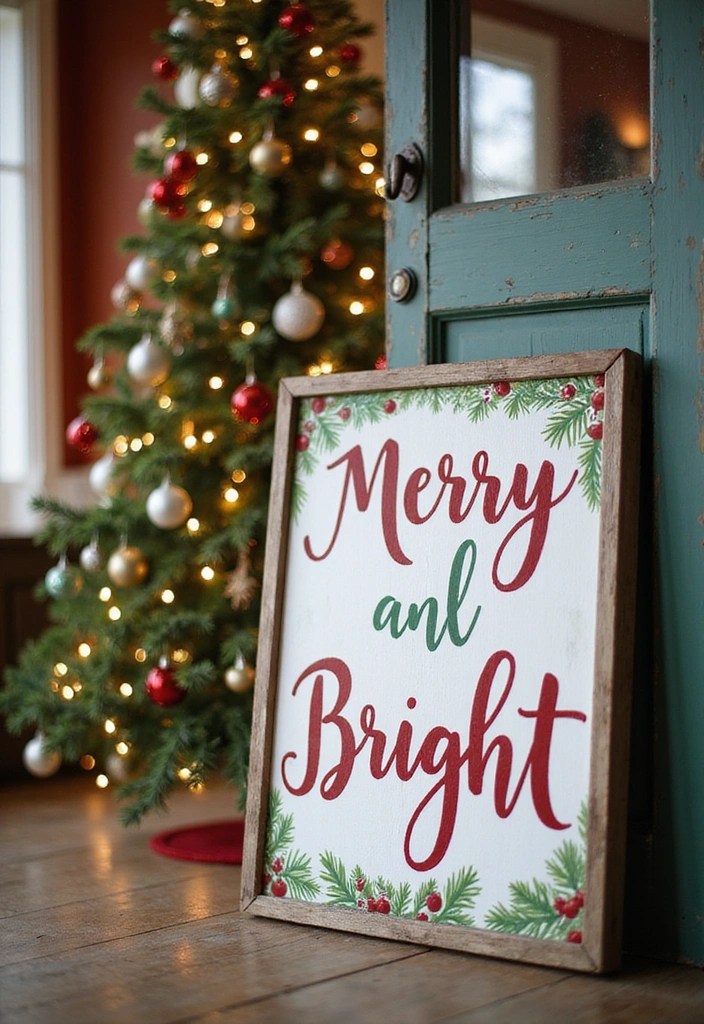 15 Fun Holiday Crafts to Brighten Up Your Home (You Won't Believe How Easy #7 Is!) - 4. Hand-Painted Holiday Signs