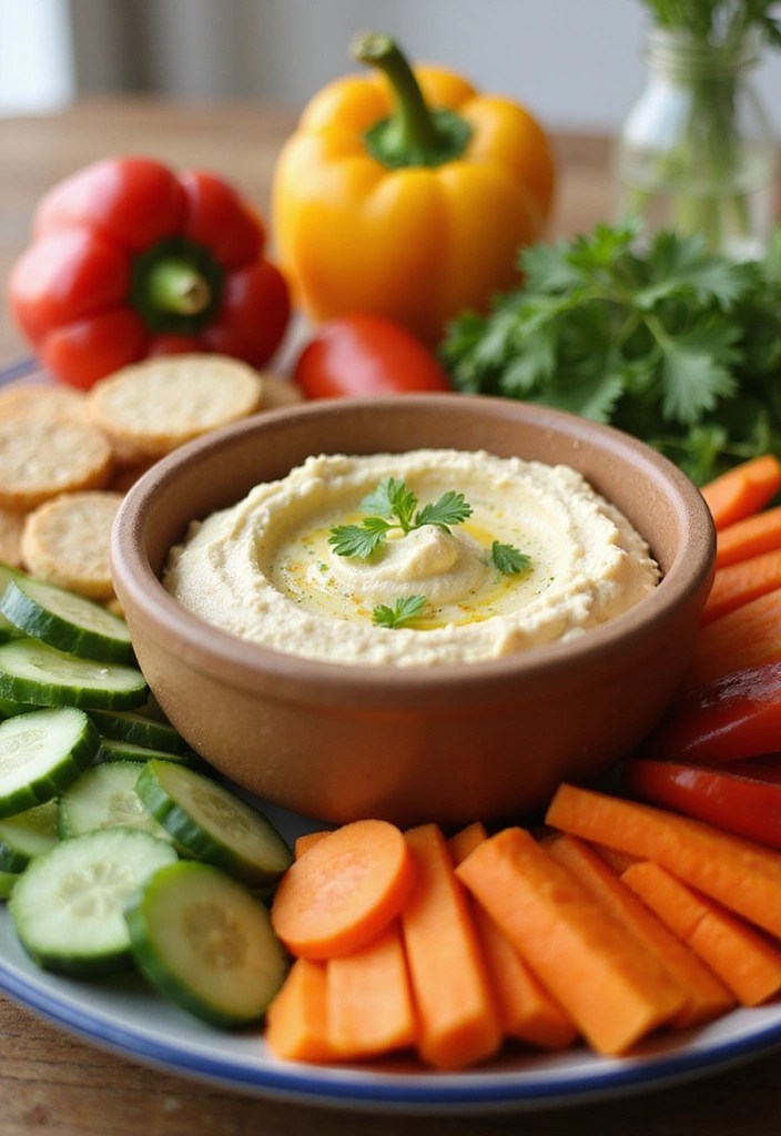 15 Healthy Snacks That Will Boost Your Energy and Help You Lose Weight (Try #9 Today!) - 4. Veggies and Hummus
