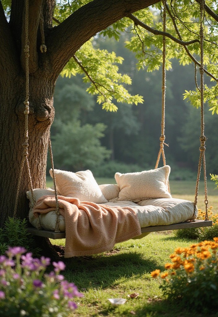 15 Outdoor Seating Ideas That'll Make Your Backyard the Ultimate Retreat! - 7. Cozy Swing Bed