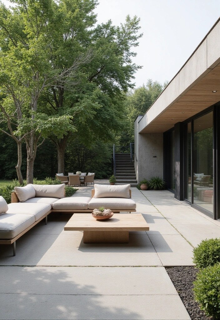 15 Outdoor Seating Ideas That'll Make Your Backyard the Ultimate Retreat! - 9. Minimalist Outdoor Lounge